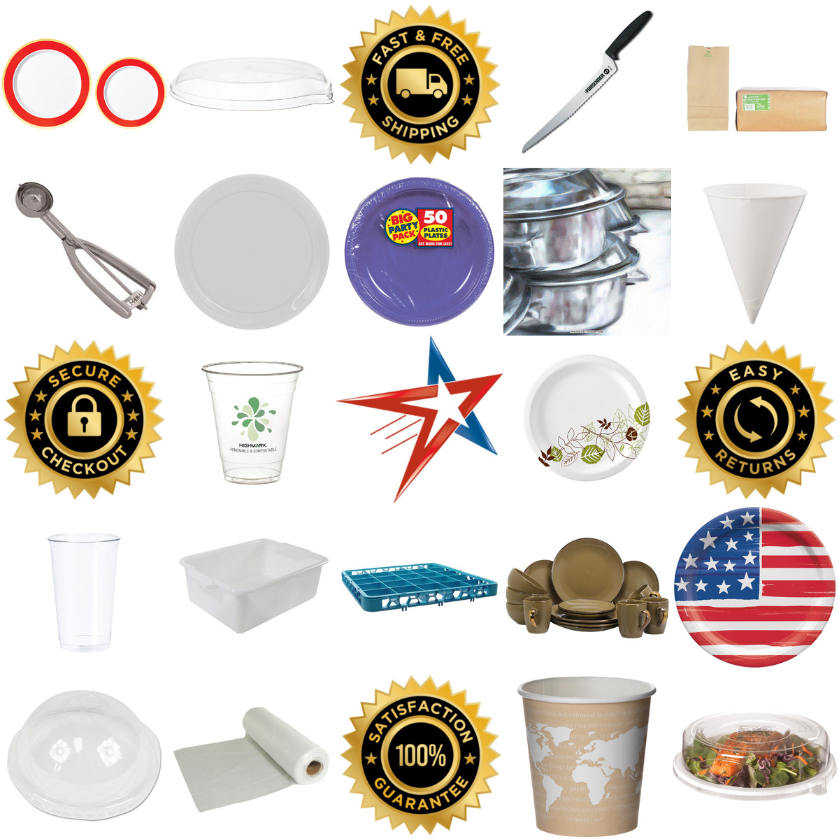 A selection of Cups Plates and Cutlery products on GoVets