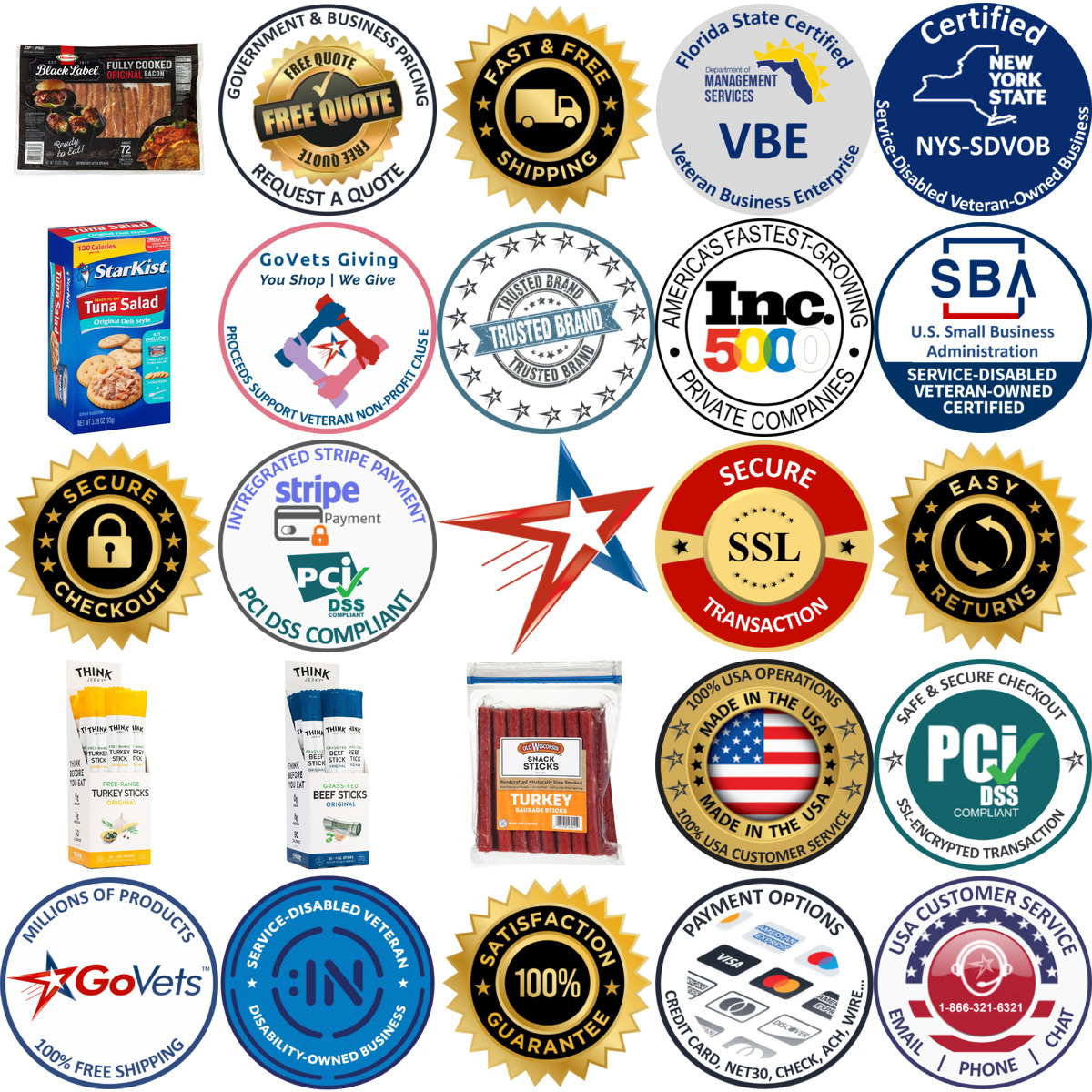 Millions of Products A selection of Meats and Deli products on GoVets
