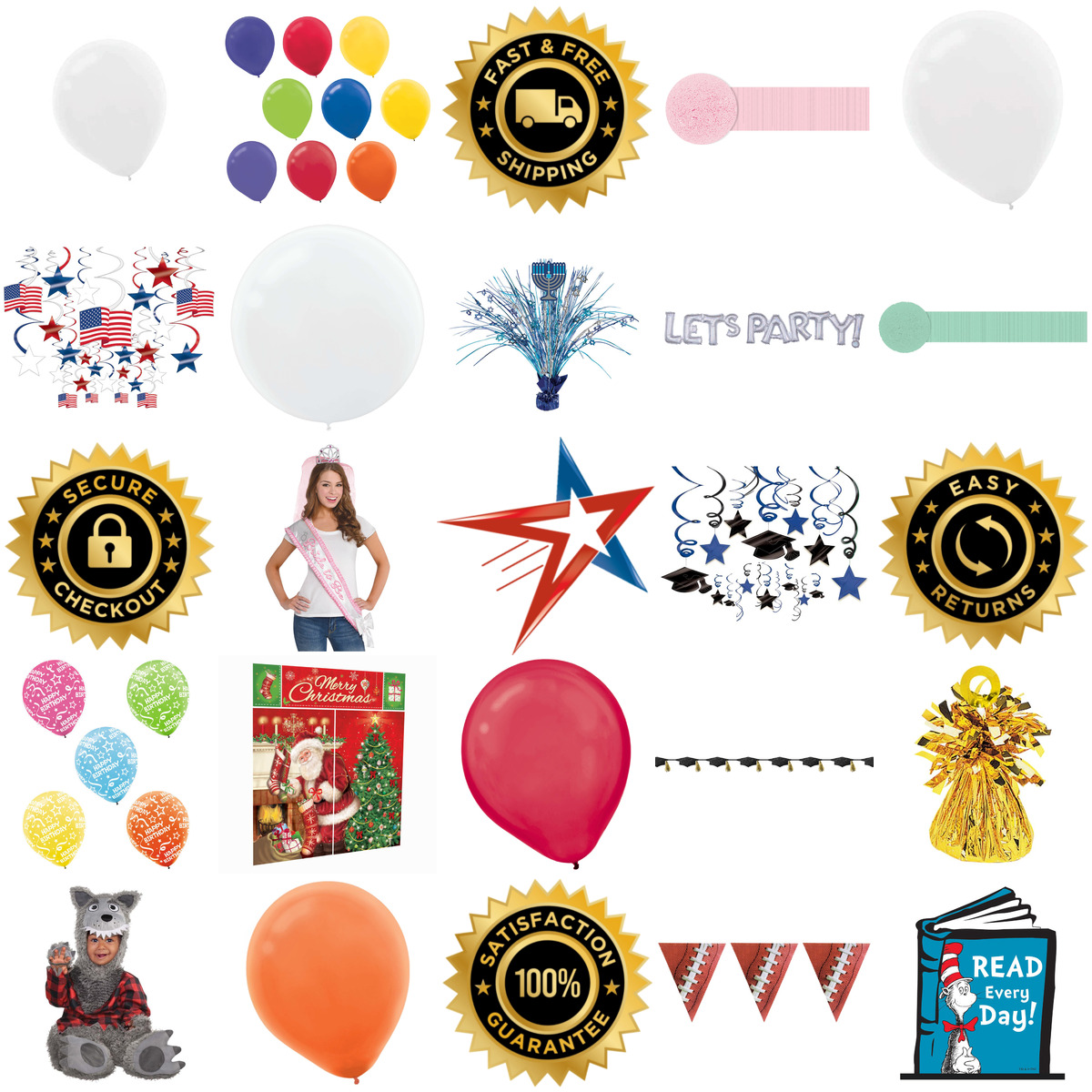 A selection of Party Decorations products on GoVets