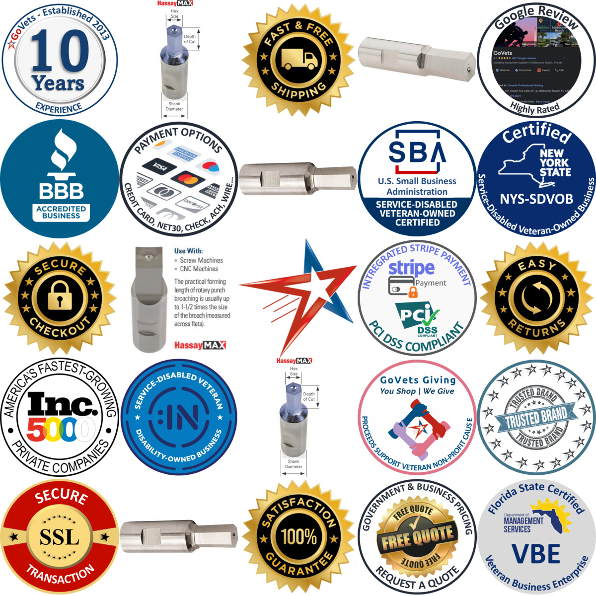A selection of Rotary Broaches products on GoVets