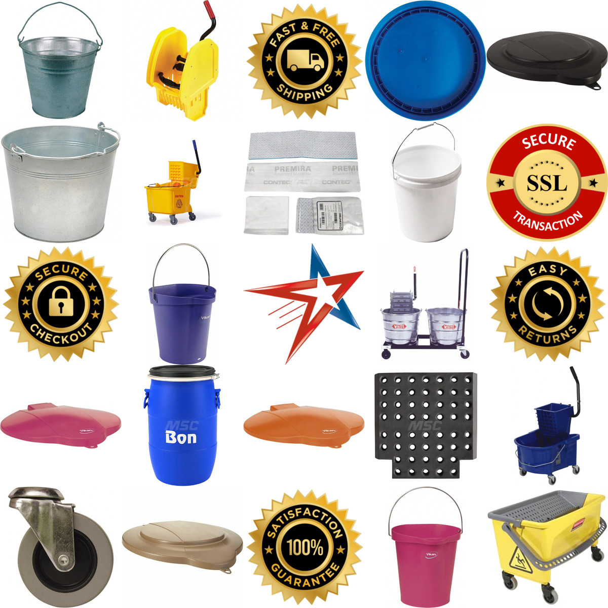 A selection of Buckets Pails and Wringers products on GoVets