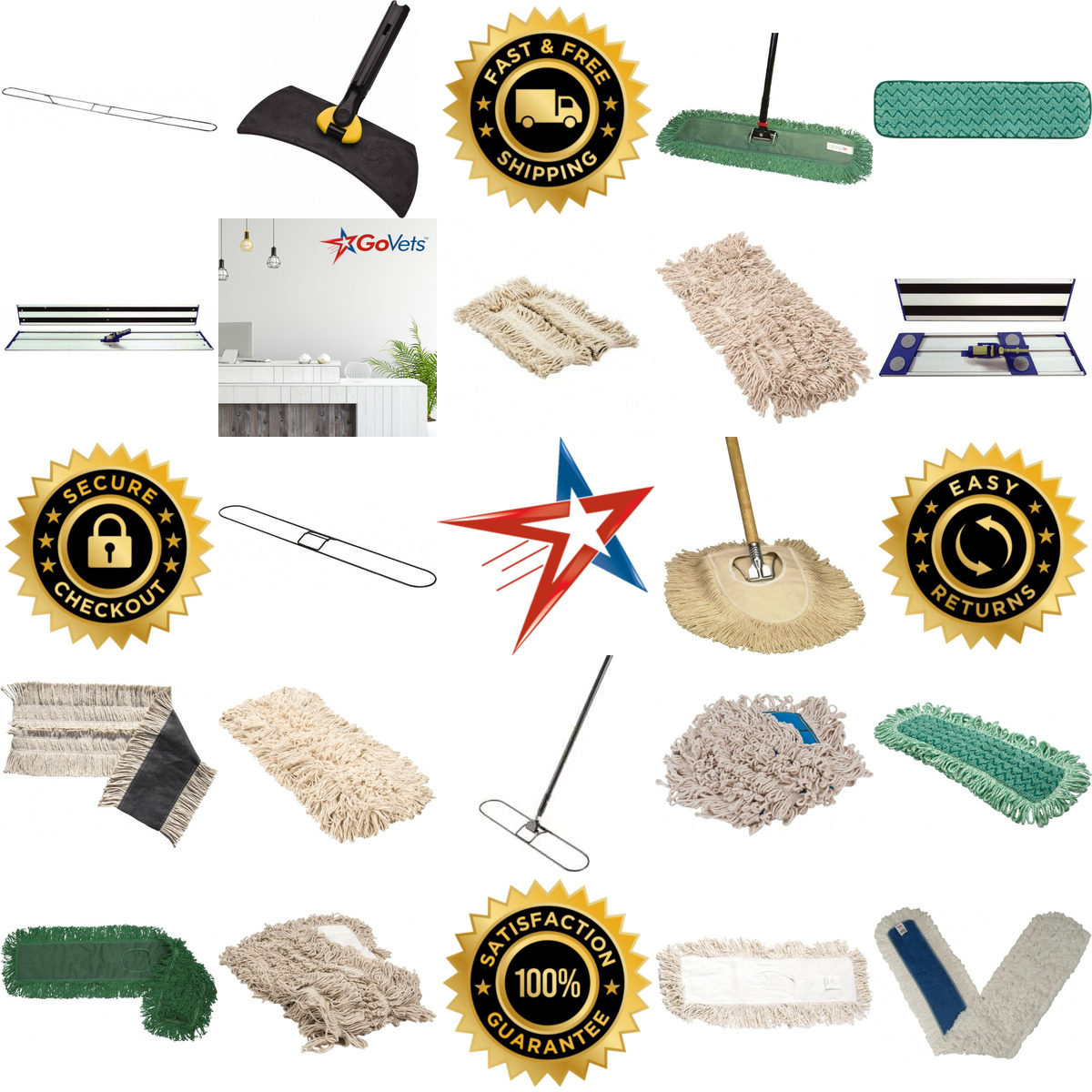 A selection of Dust Mops products on GoVets
