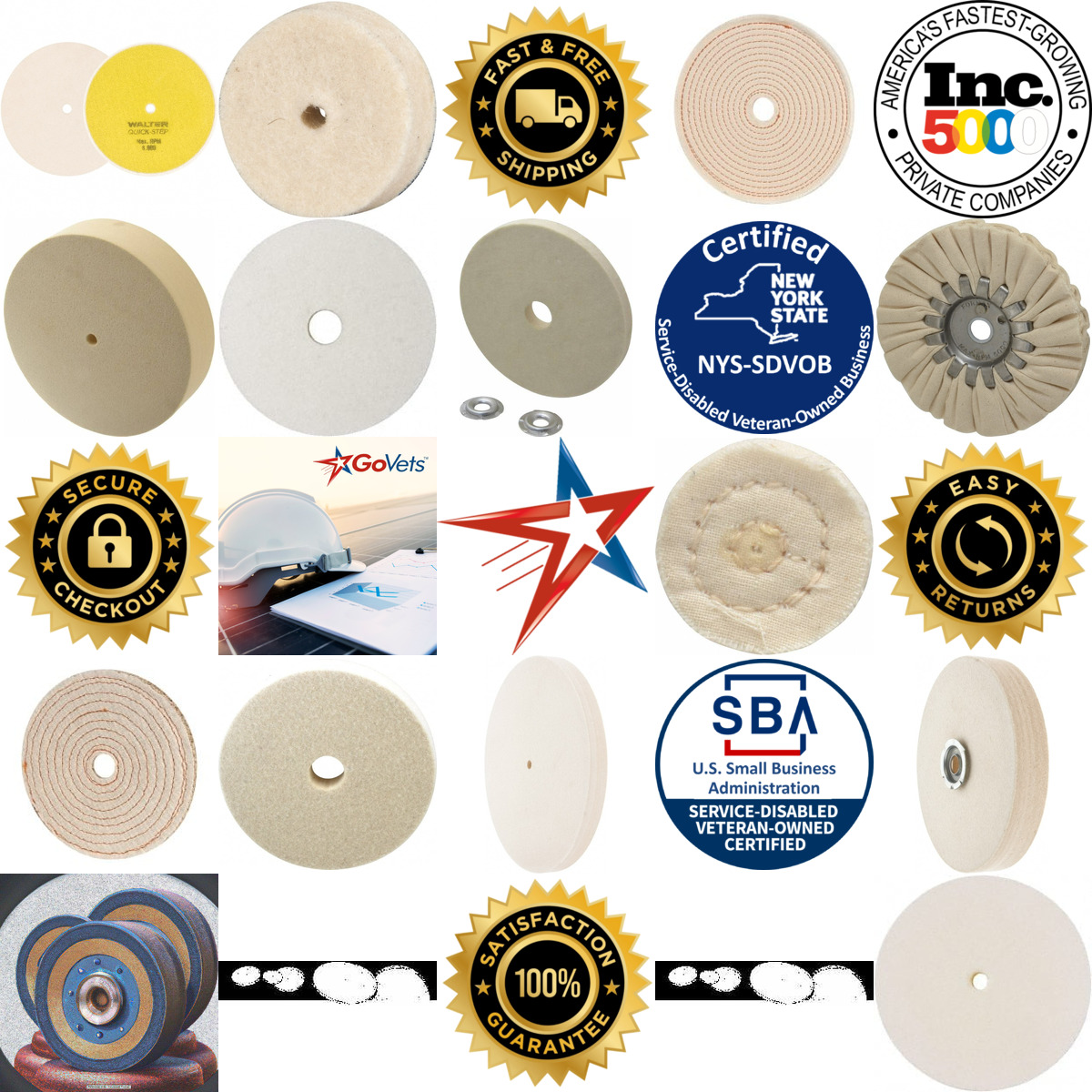 A selection of Unmounted Buffing Wheels products on GoVets