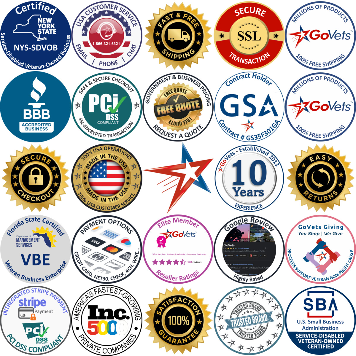 A selection of Value Collection products on GoVets