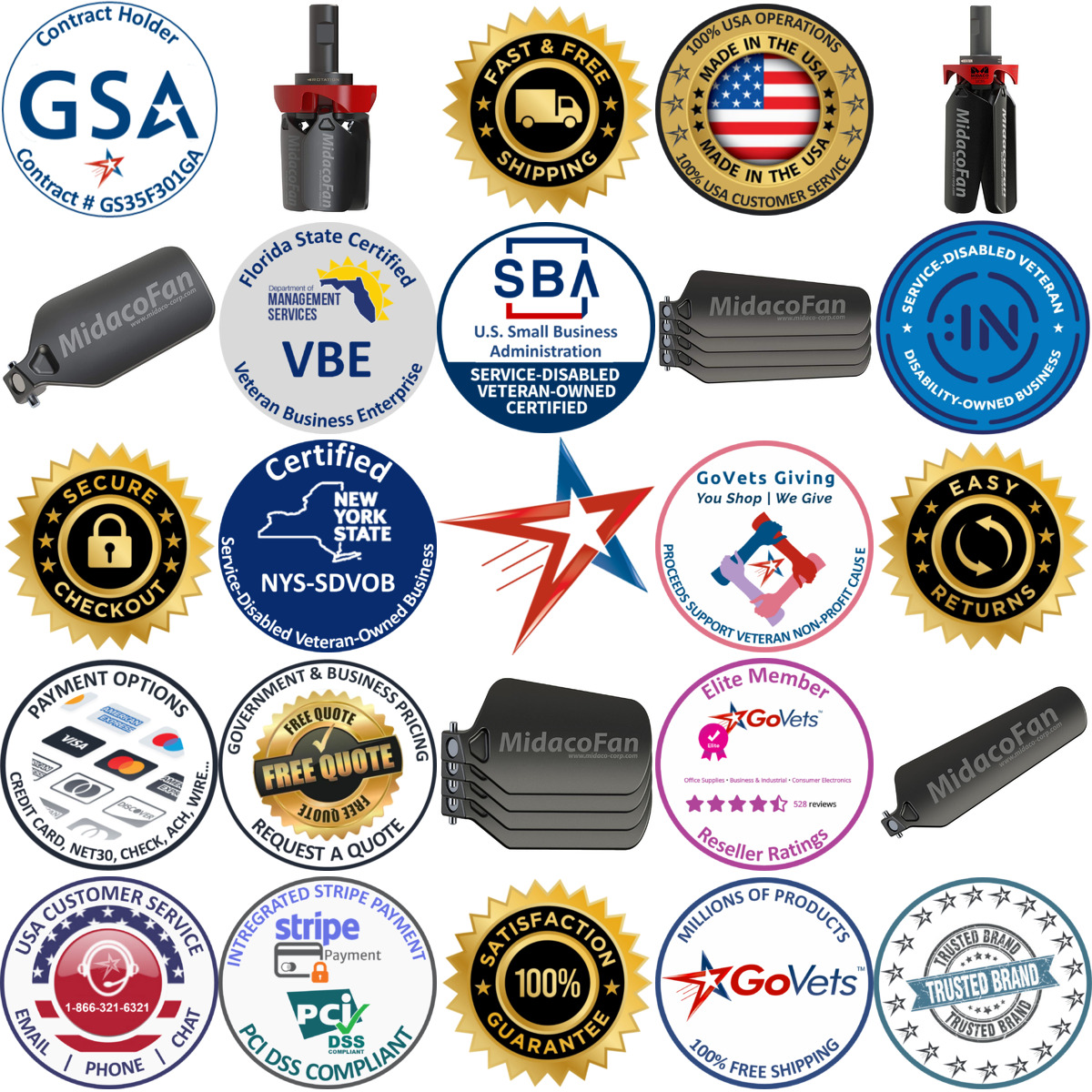 Millions of Products A selection of Midaco products on GoVets