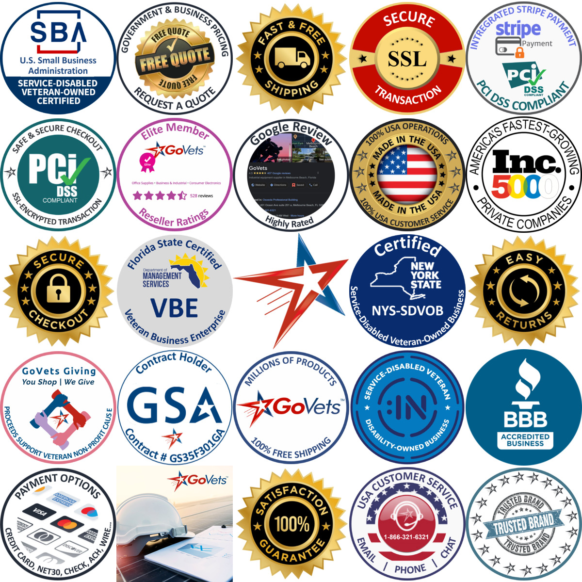 A selection of Value Collection products on GoVets