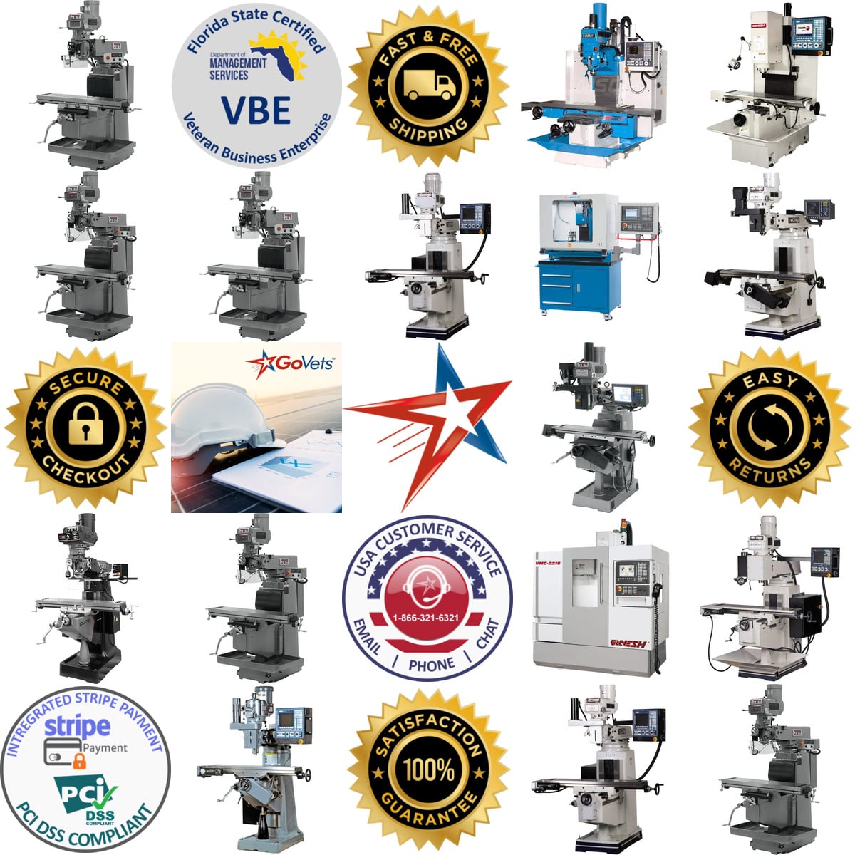 Millions of Products A selection of Cnc Milling Machines products on GoVets