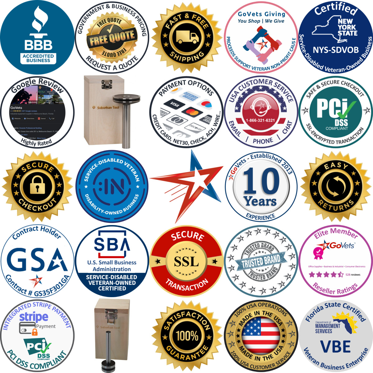 A selection of Cylinder Squares products on GoVets