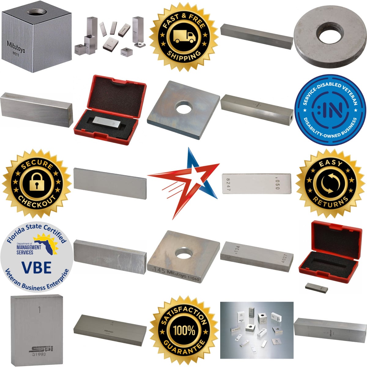 Millions of Products A selection of Gage Blocks and Spacers products on GoVets