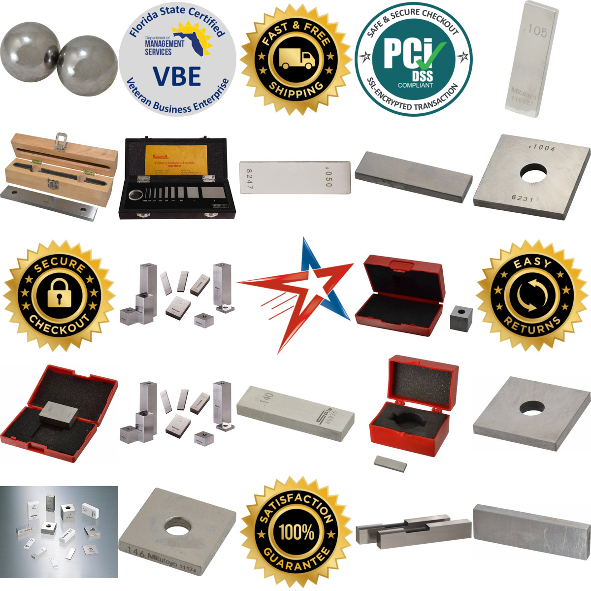A selection of Gage Blocks Spacers and Balls products on GoVets