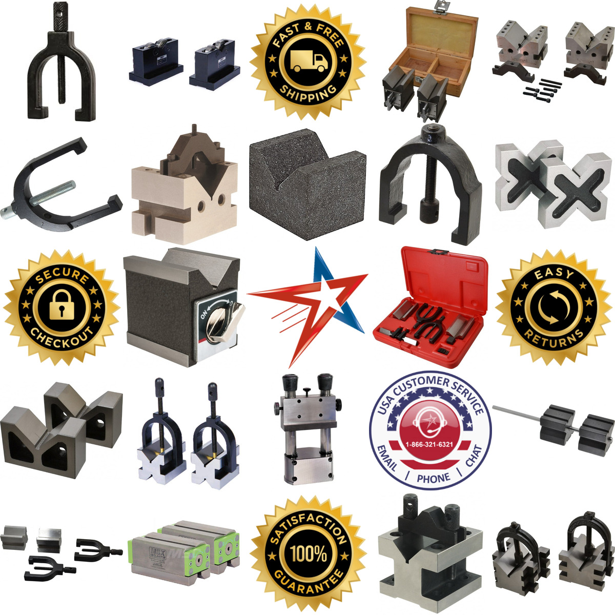 A selection of v Blocks and v Block Clamps products on GoVets