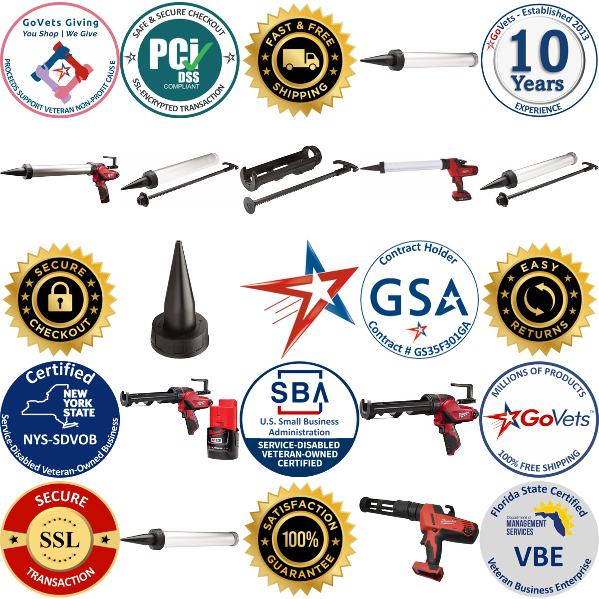 A selection of Milwaukee Tool products on GoVets
