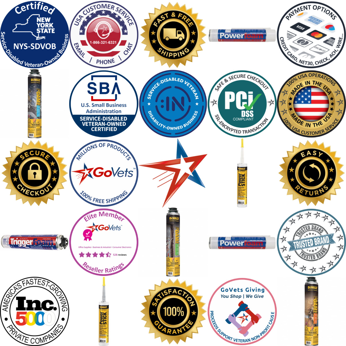 A selection of Dewalt Anchors and Fasteners products on GoVets