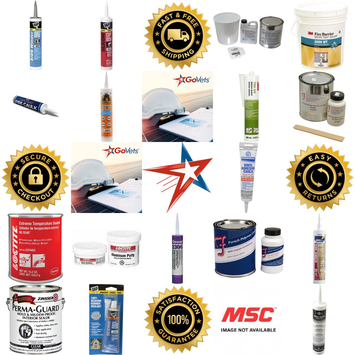 A selection of Caulk and Sealants products on GoVets