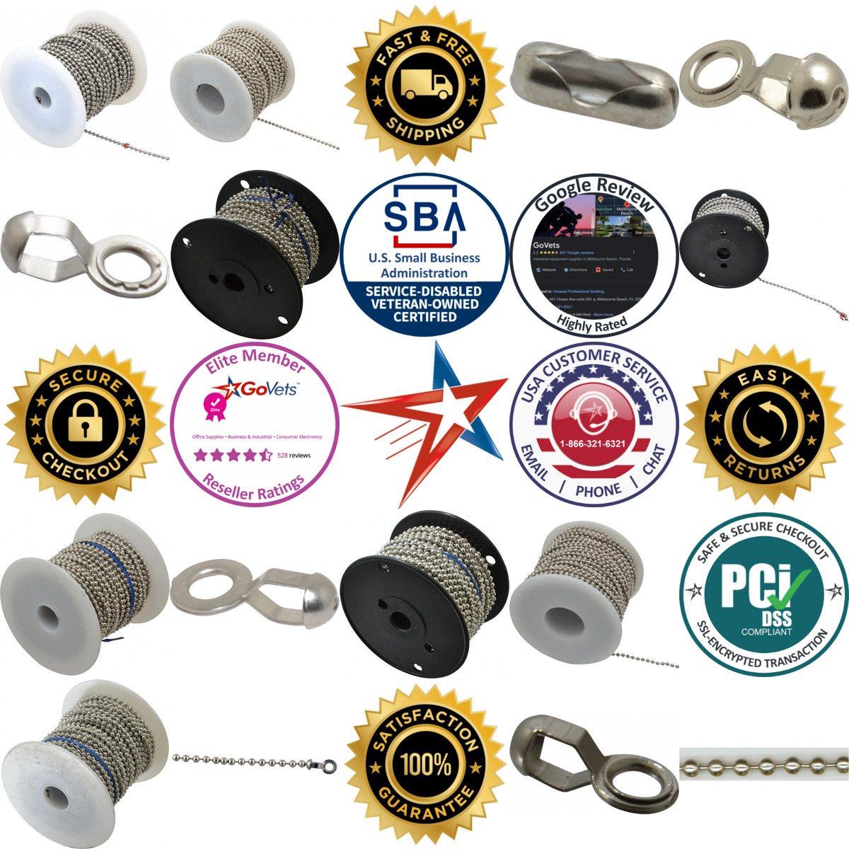 Millions of Products A selection of Ball Chain and Accessories products on GoVets