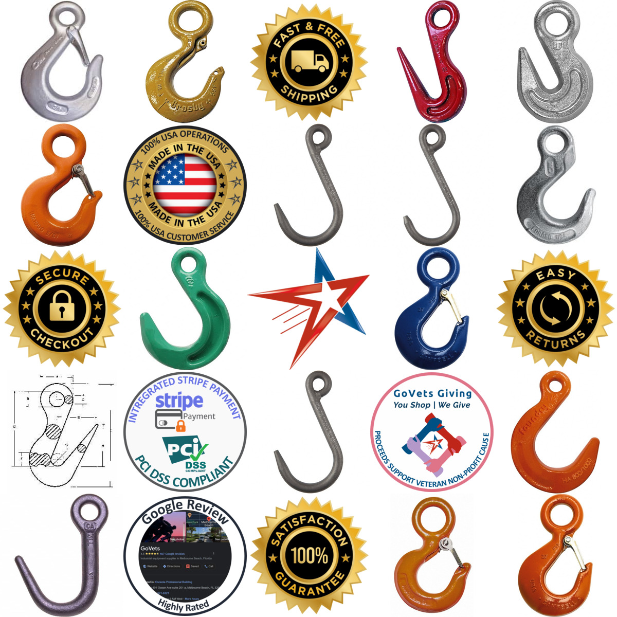 A selection of Eye Hooks products on GoVets