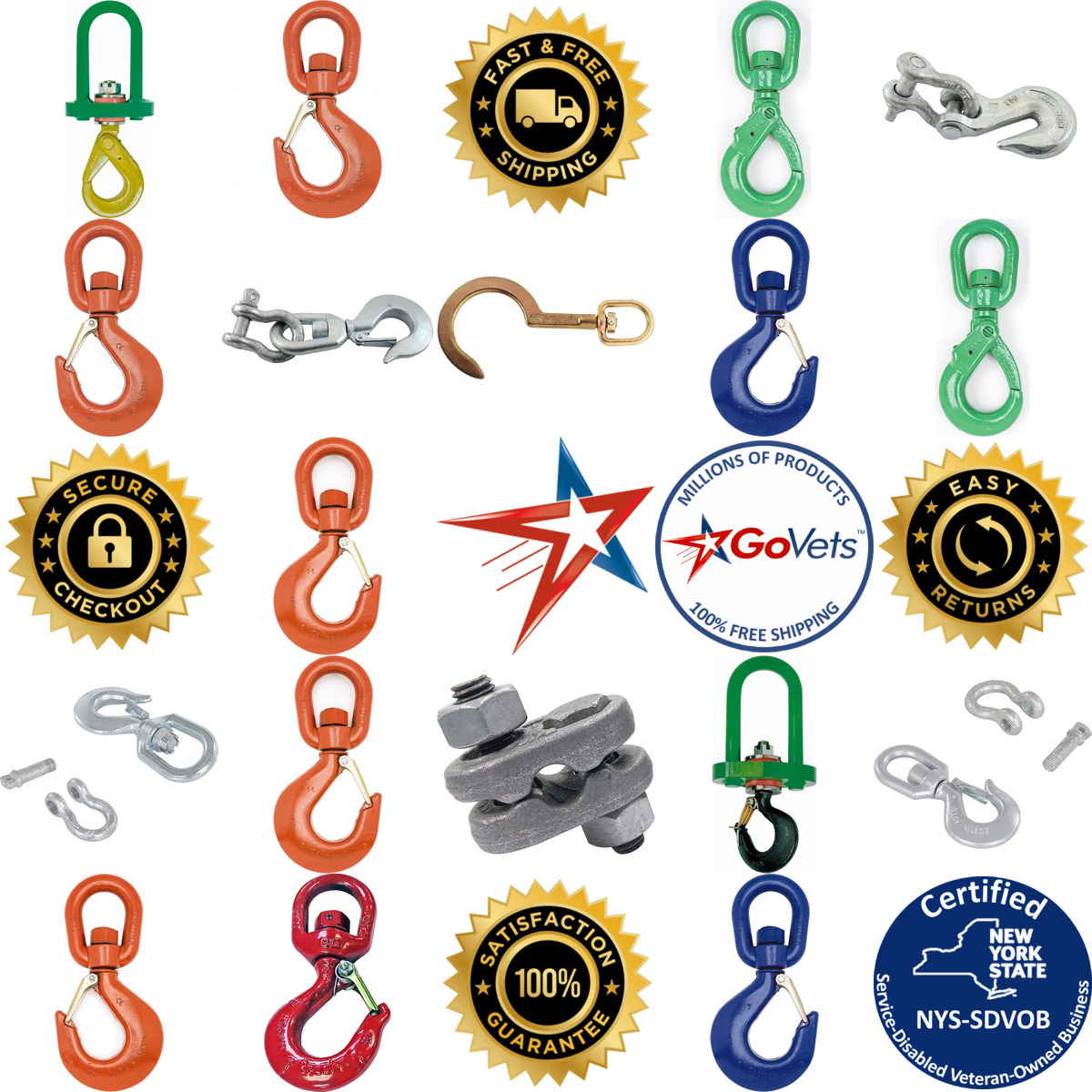 A selection of Swivel Hoist Hooks products on GoVets