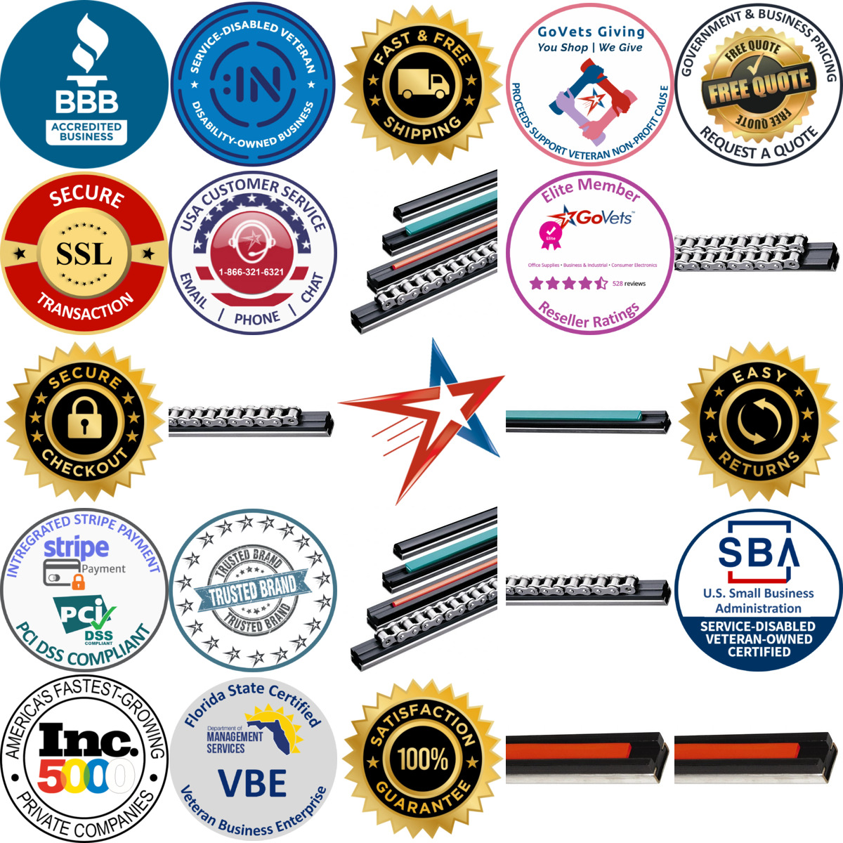 A selection of Belt and Chain Guides products on GoVets