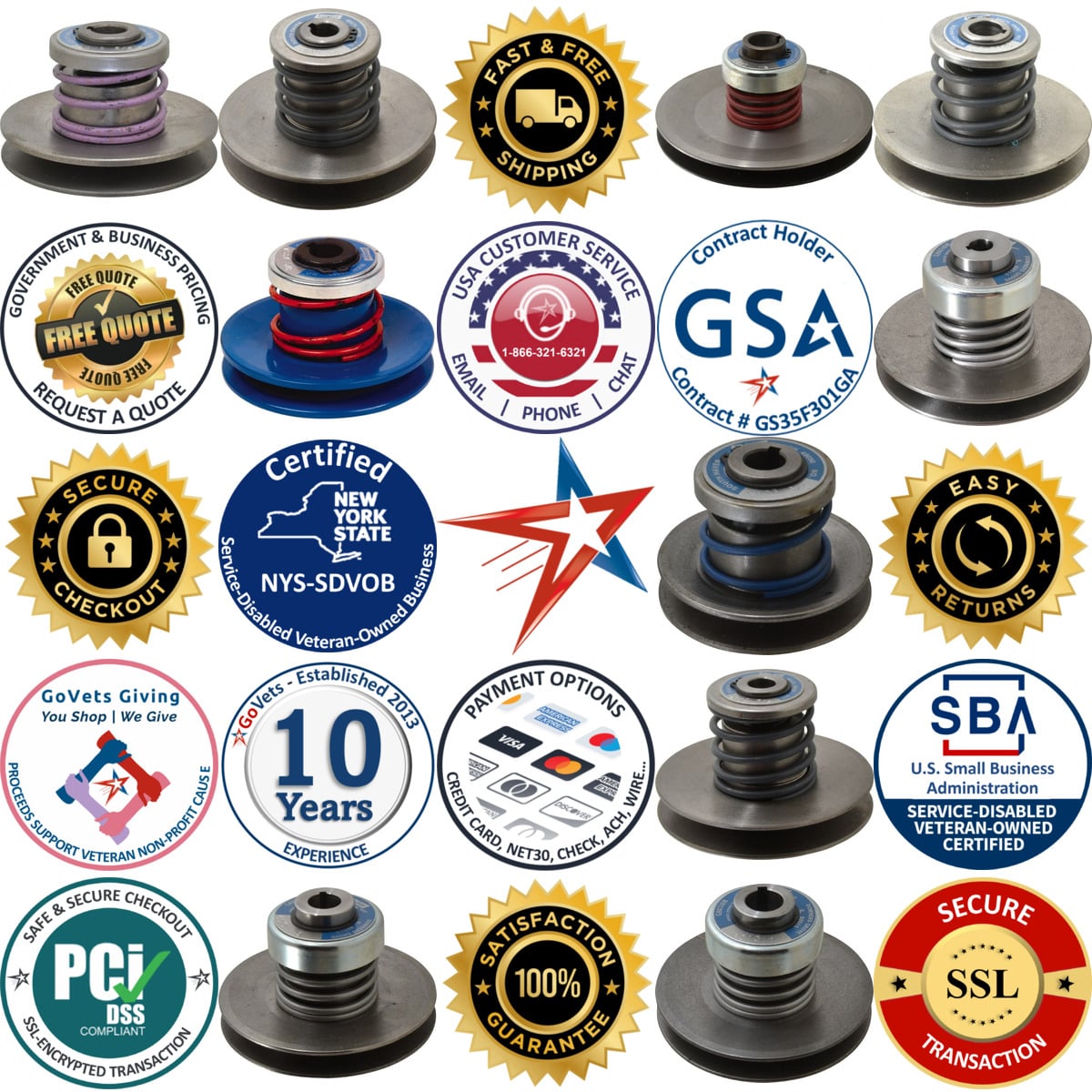 A selection of Spring Loaded Variable Speed Pulleys products on GoVets