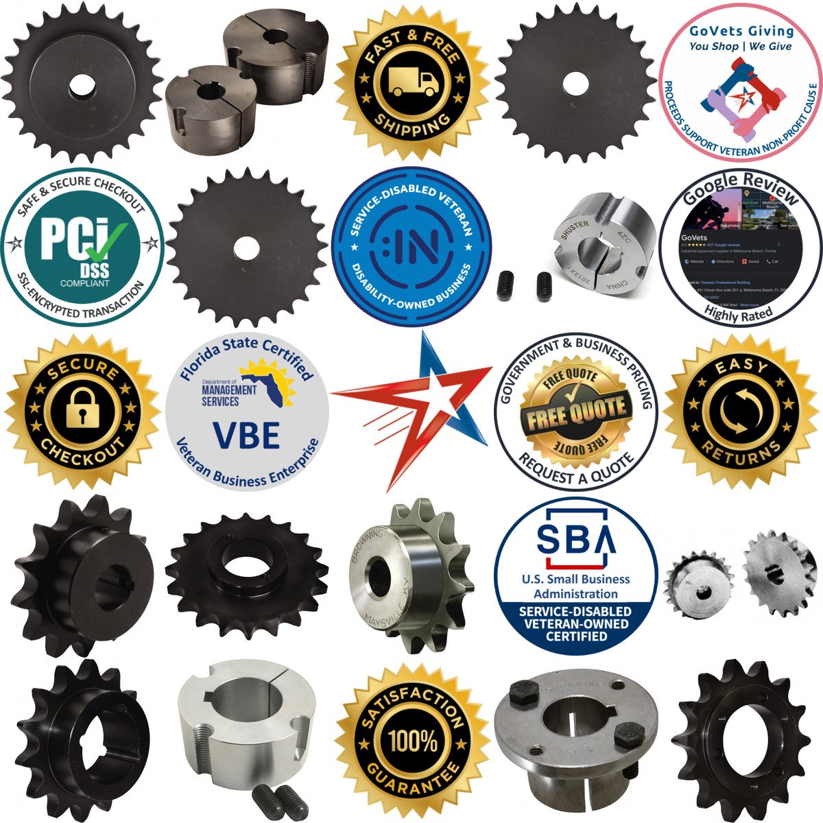 A selection of Sprockets and Sprocket Bushings products on GoVets
