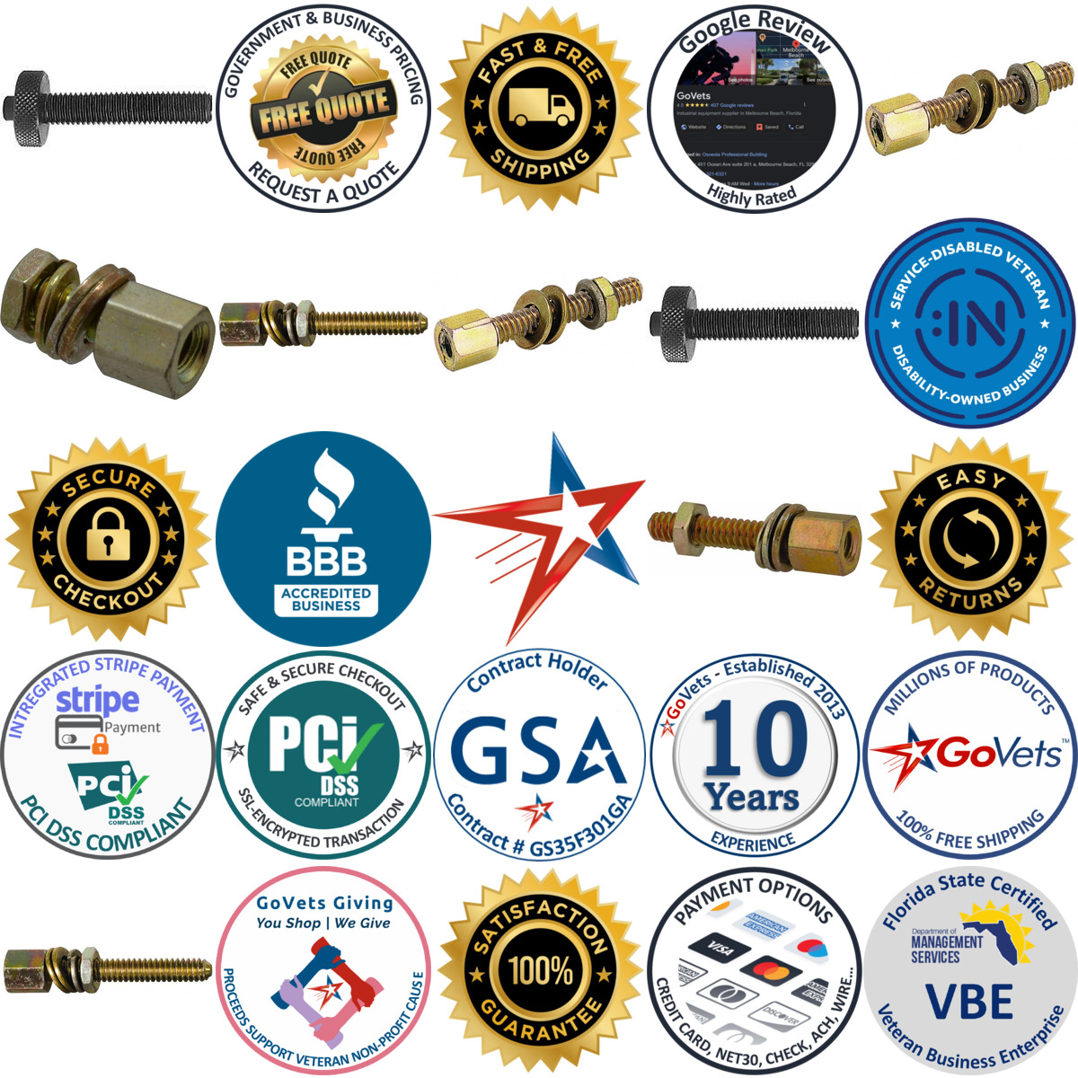 A selection of Jack Screws products on GoVets