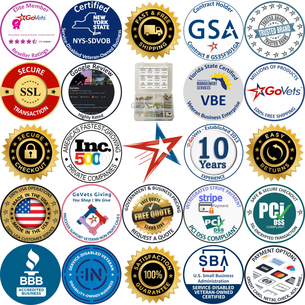 A selection of Msc products on GoVets