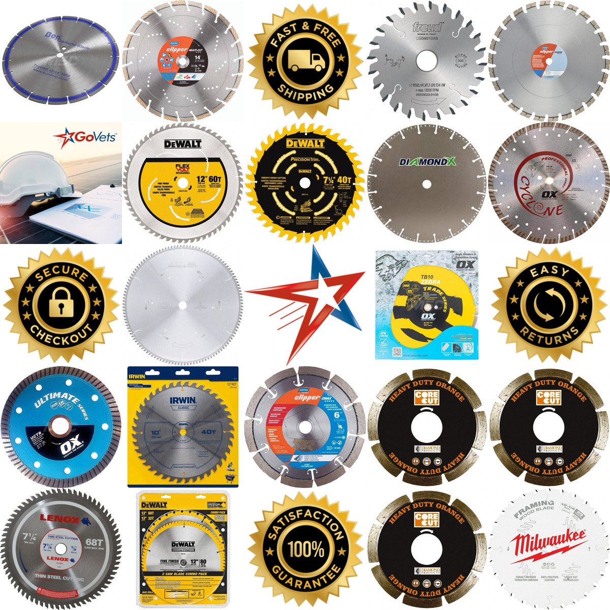 A selection of Wet and Dry Cut Saw Blades products on GoVets