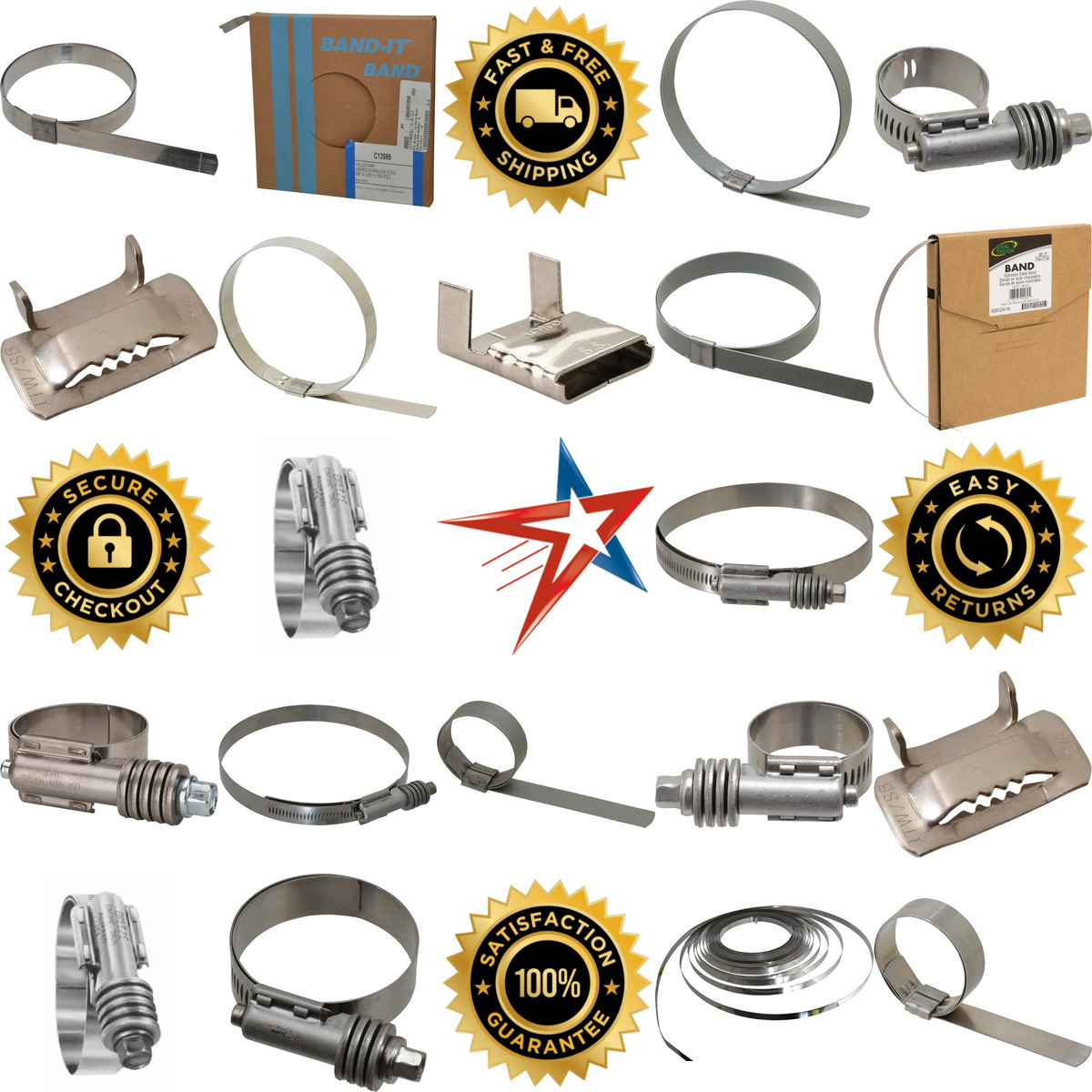 A selection of Band Clamps and Buckles products on GoVets