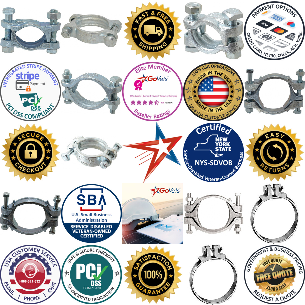 A selection of Iron Clamps products on GoVets