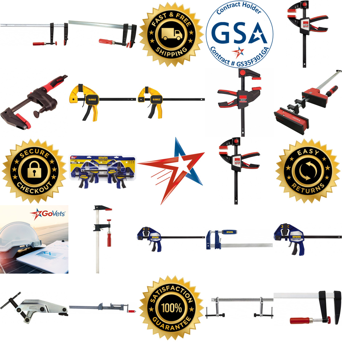 A selection of Bar and Pipe Clamps products on GoVets