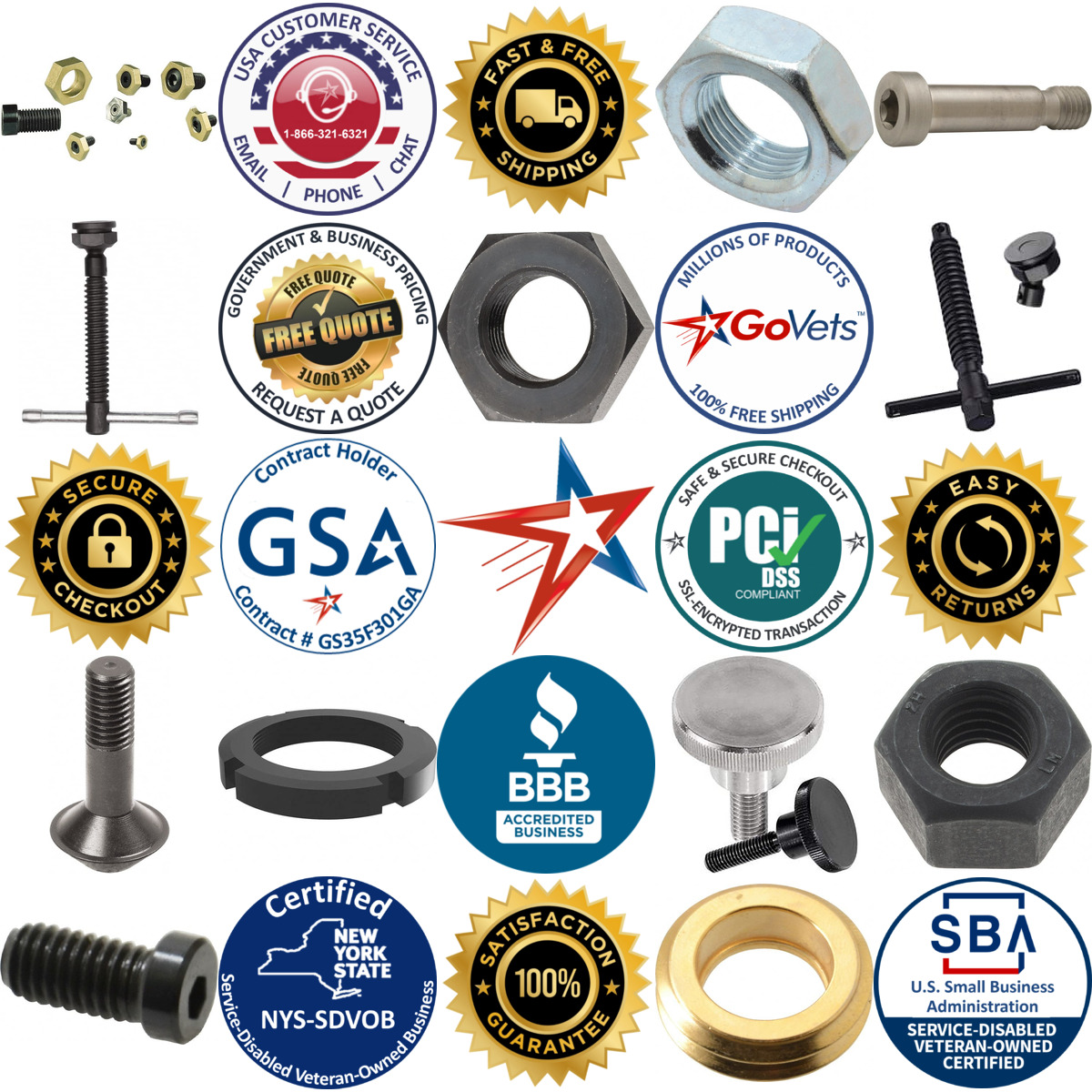 A selection of Clamp Hardware products on GoVets