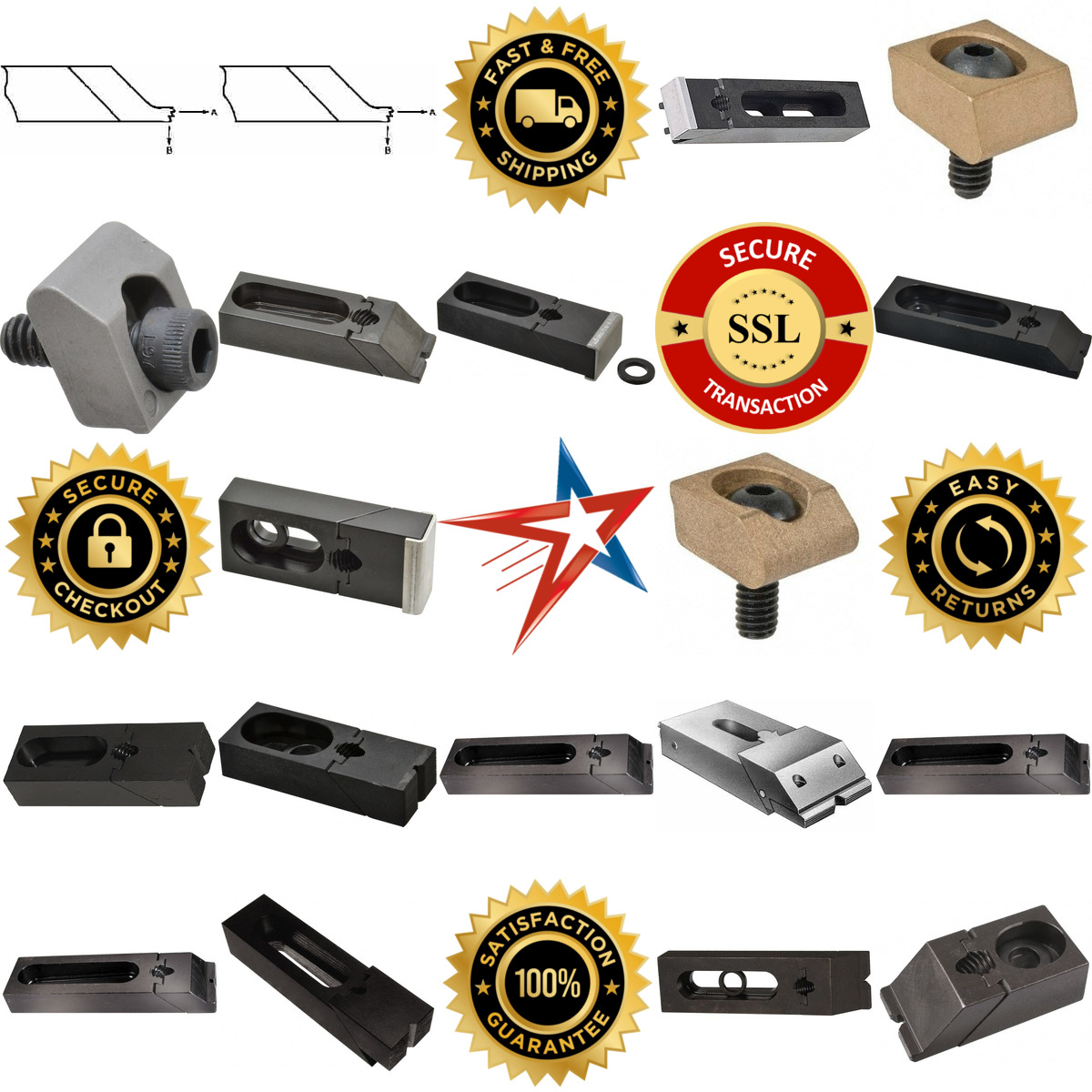 A selection of Edge and Toe Clamps products on GoVets