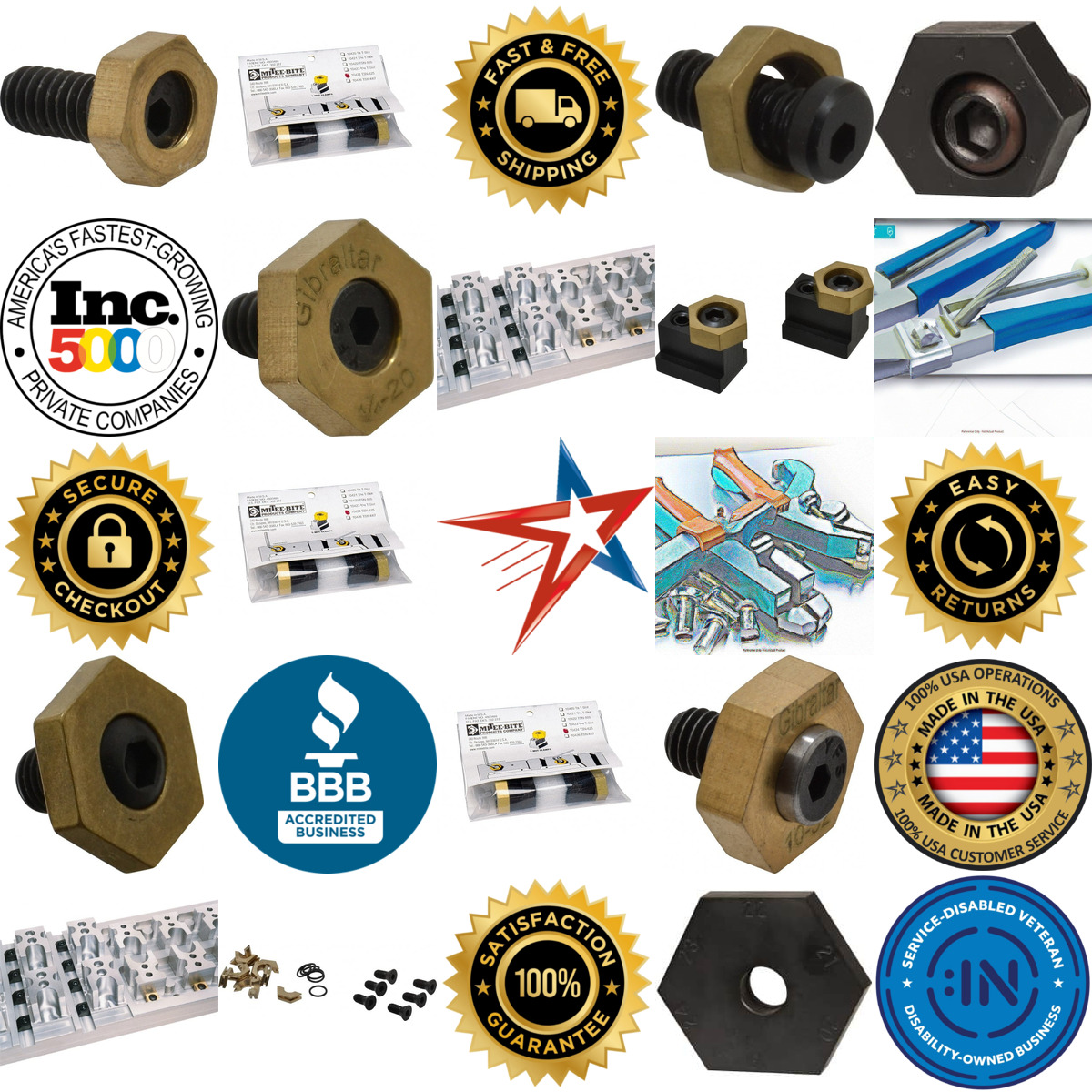Millions of Products A selection of Hex and Knife Edge Clamps products on GoVets