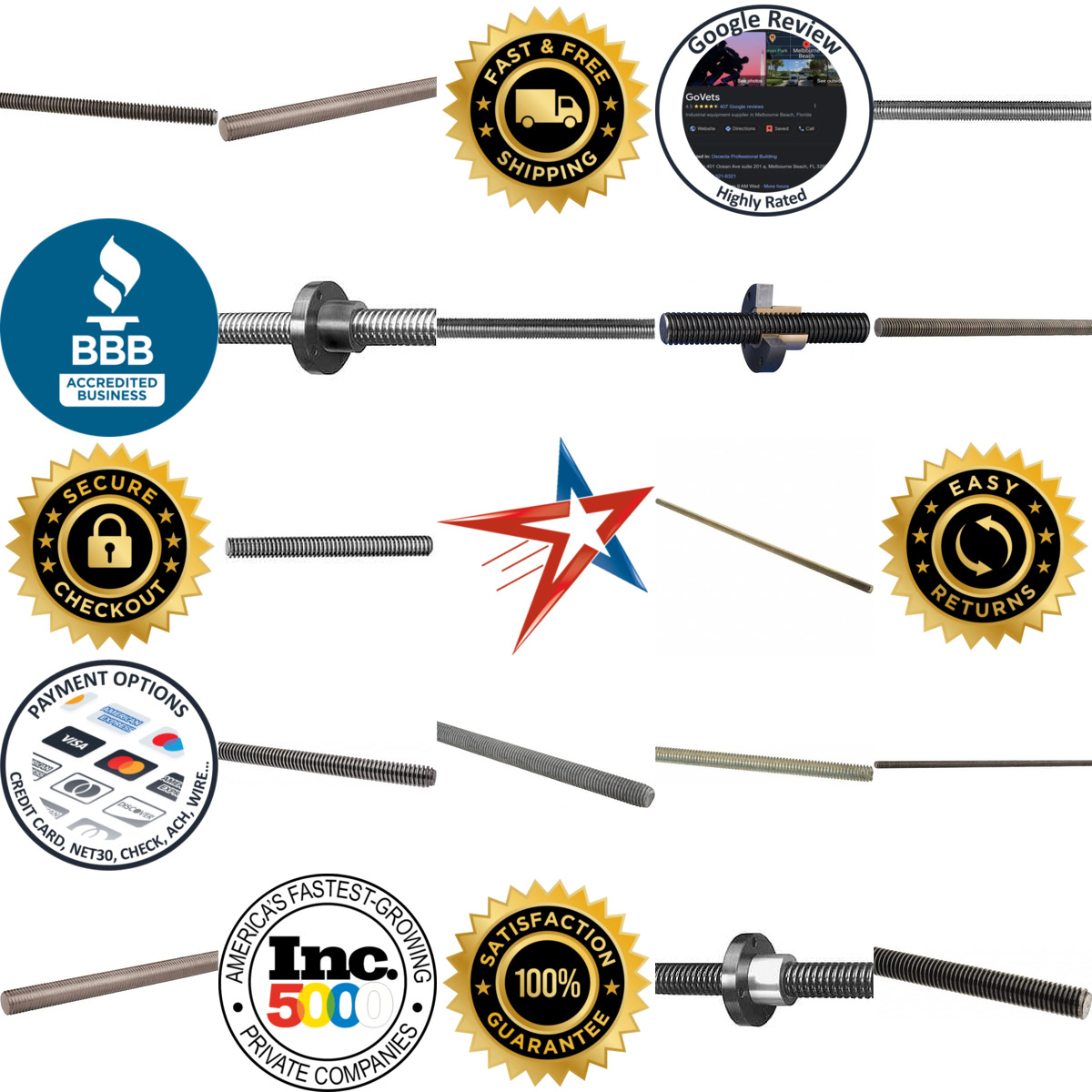 A selection of Threaded Rods products on GoVets