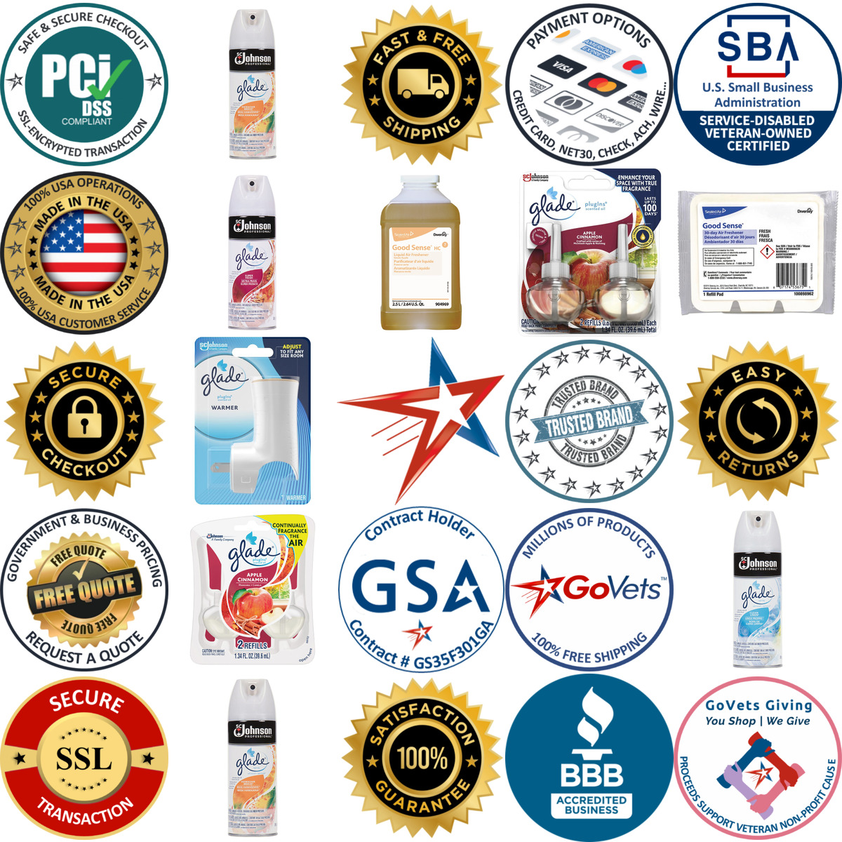 Millions of Products A selection of Diversey products on GoVets