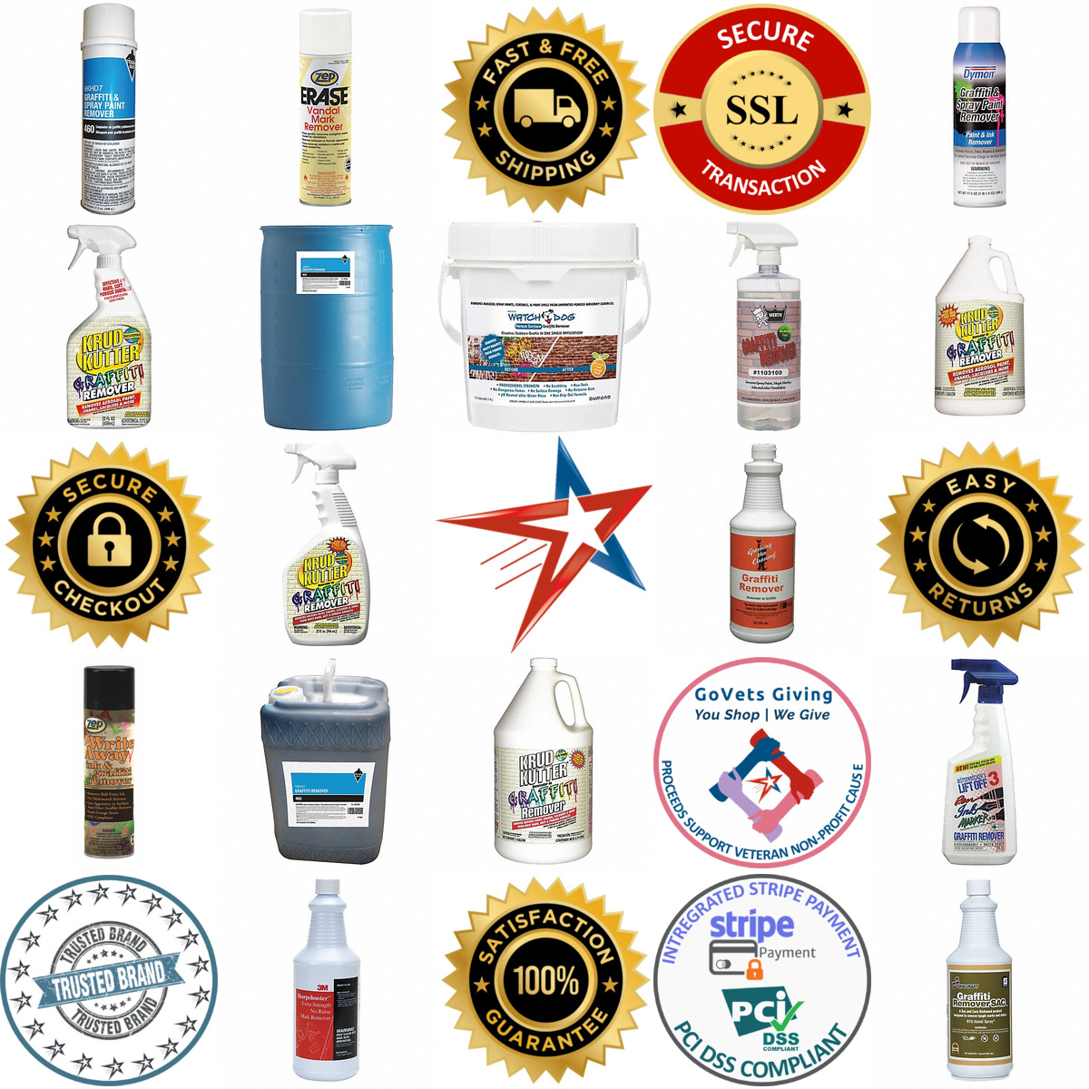 A selection of Graffiti Removers products on GoVets