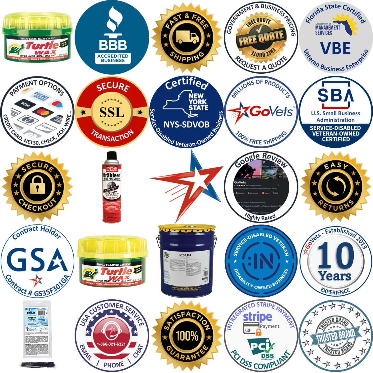 Millions of Products A selection of Car Cleaners products on GoVets