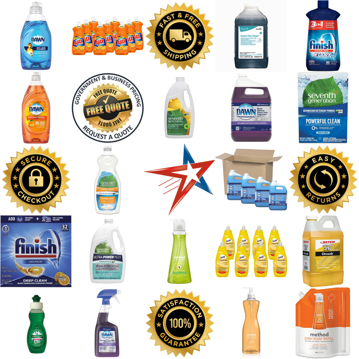 Millions of Products A selection of Dish Detergents products on GoVets