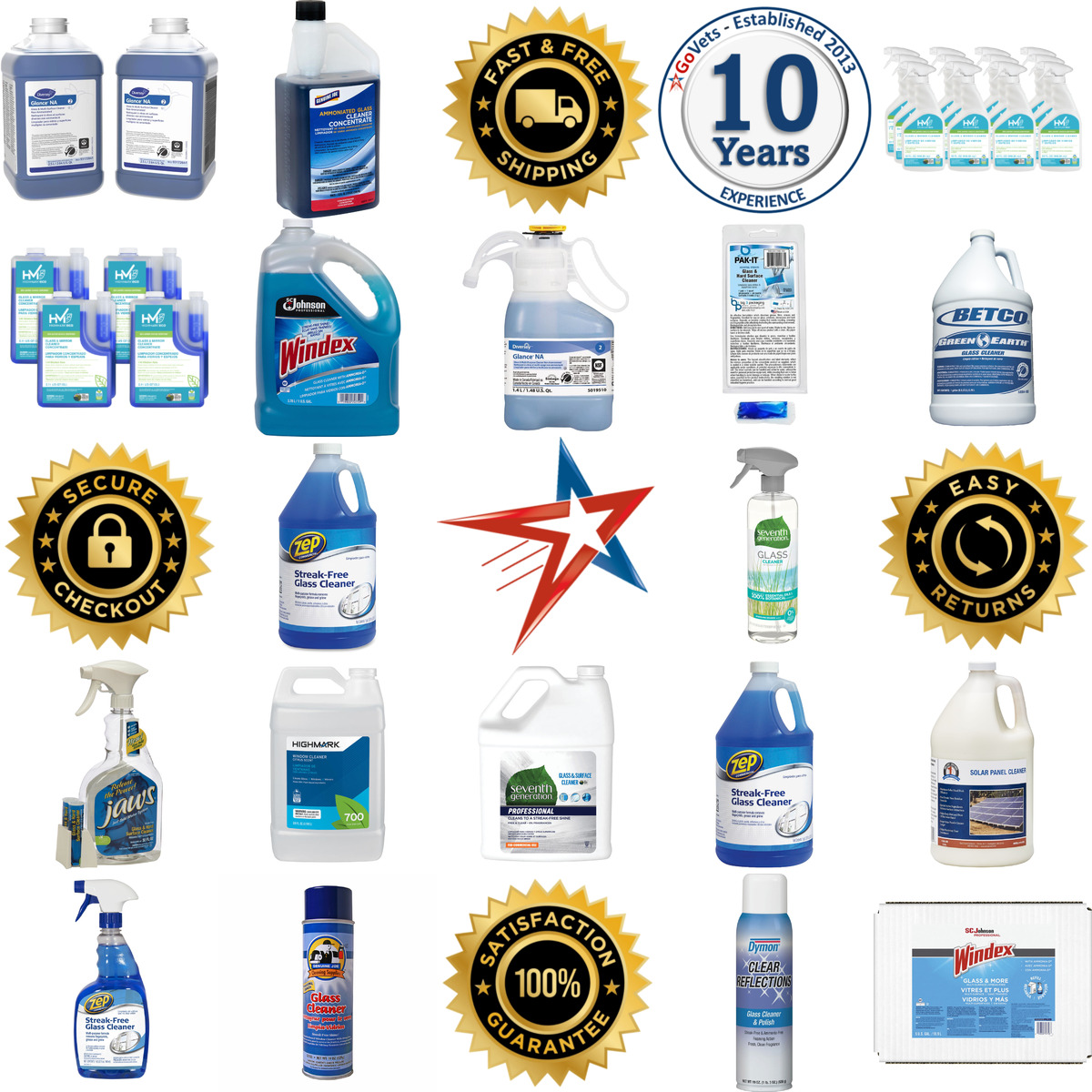 Millions of Products A selection of Glass Cleaners products on GoVets