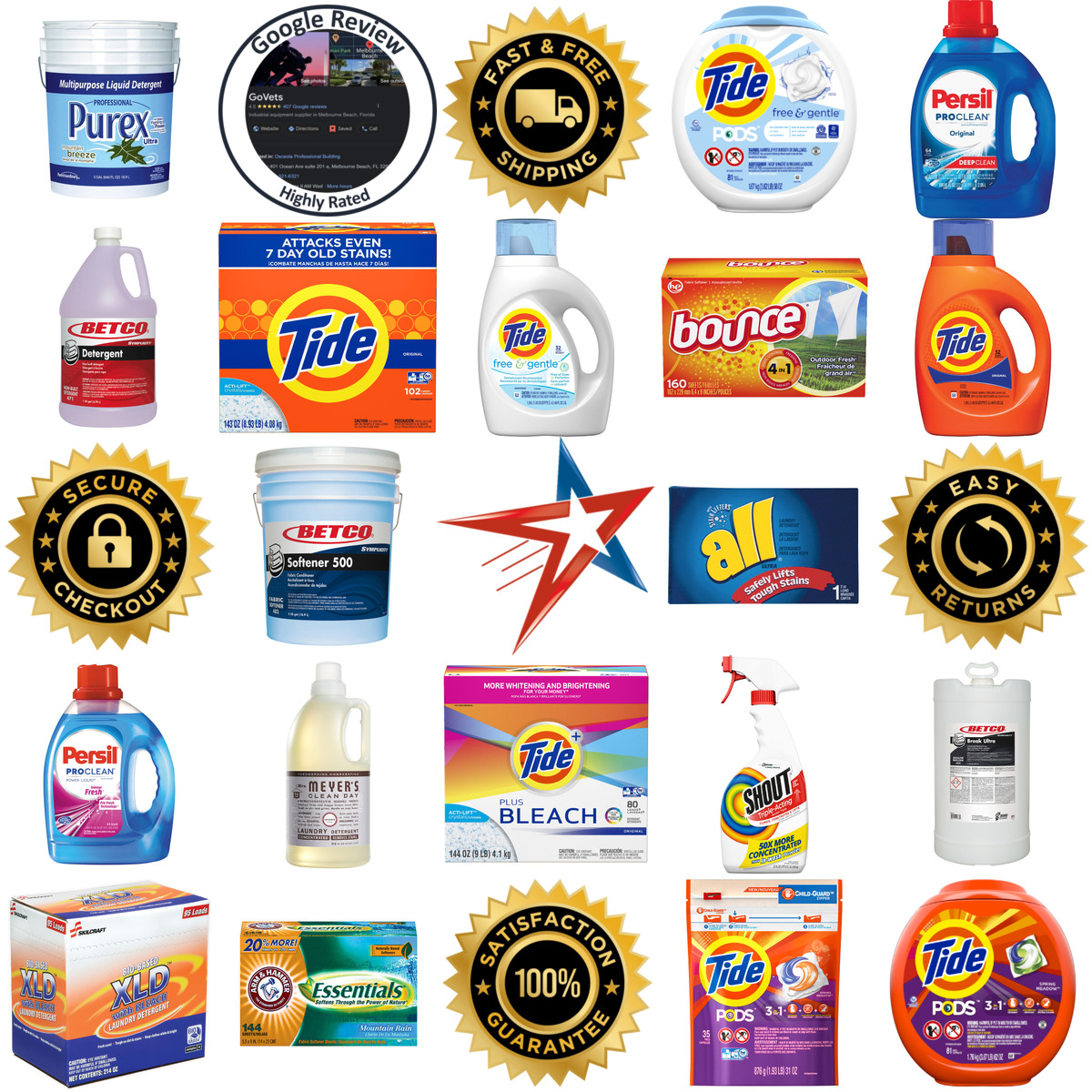 Millions of Products A selection of Laundry products on GoVets