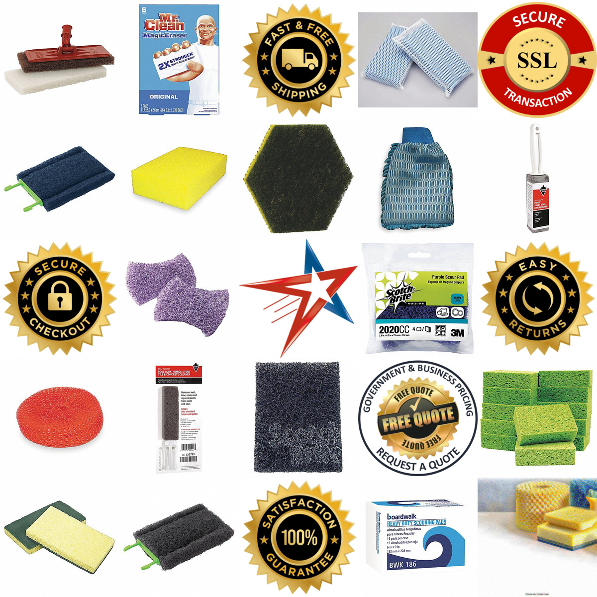 A selection of Sponges and Scouring Pads products on GoVets