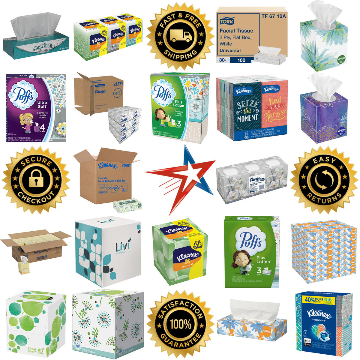 A selection of Facial Tissues products on GoVets
