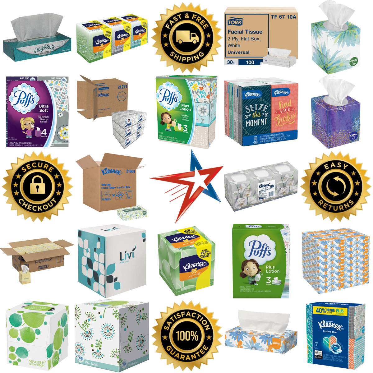 Millions of Products A selection of Facial Tissues products on GoVets