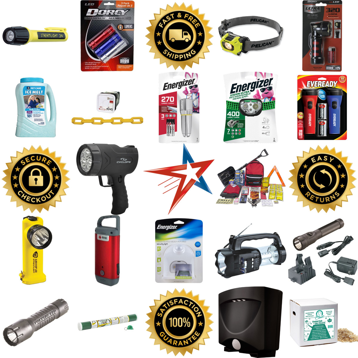 Millions of Products A selection of Flashlights and Emergency Products products on GoVets