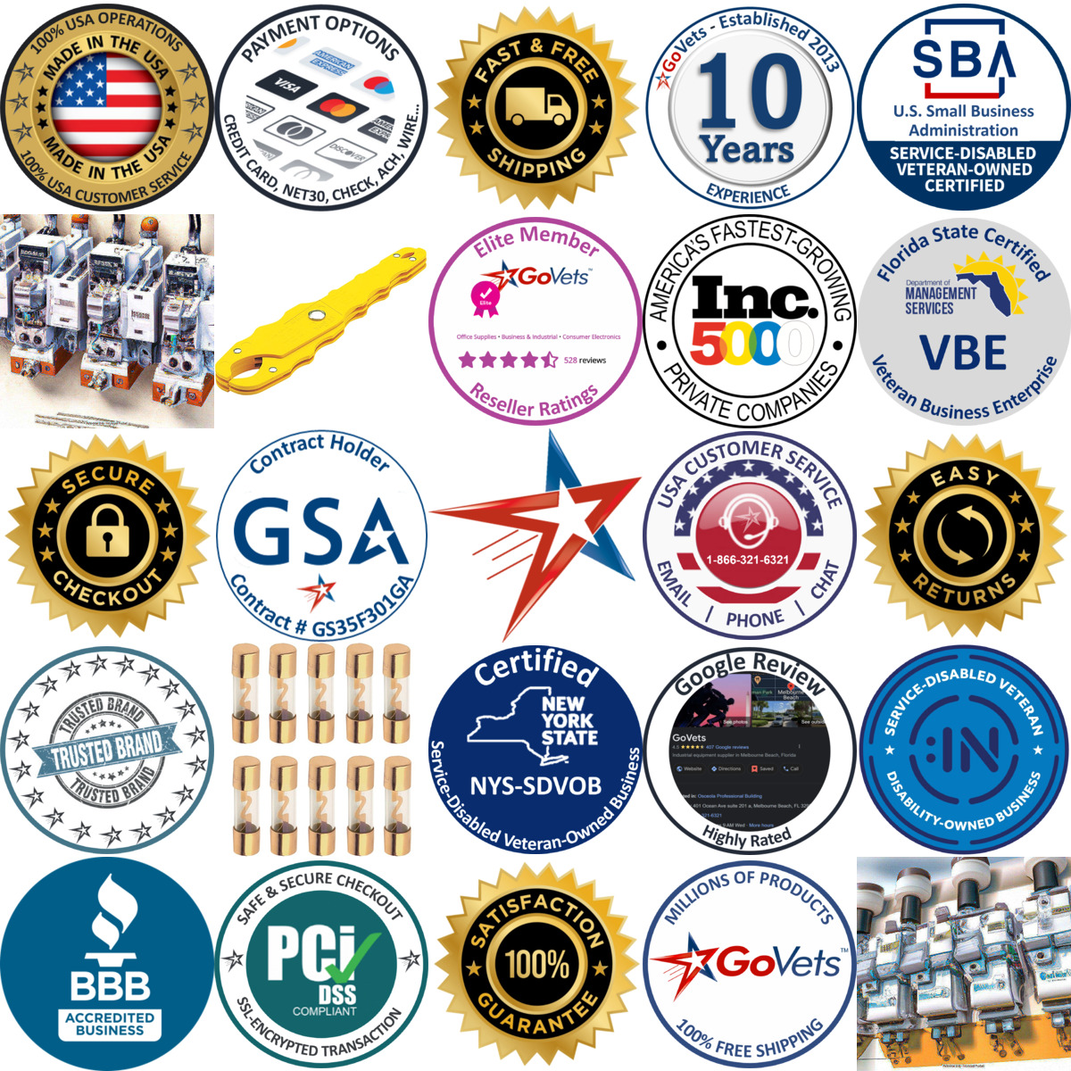 Millions of Products A selection of Fuses and Circuit Breakers products on GoVets