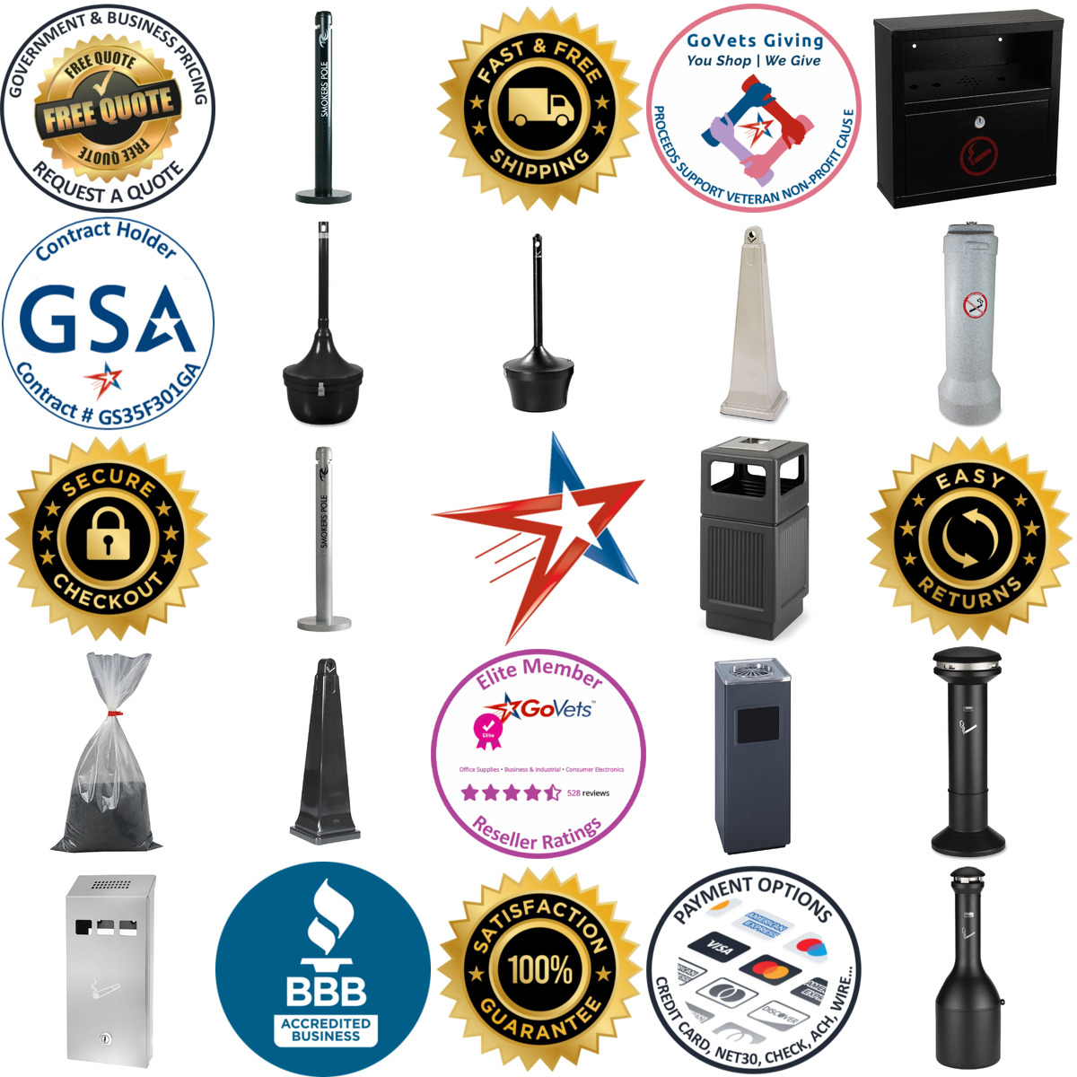 Millions of Products A selection of Smoking Receptacles products on GoVets