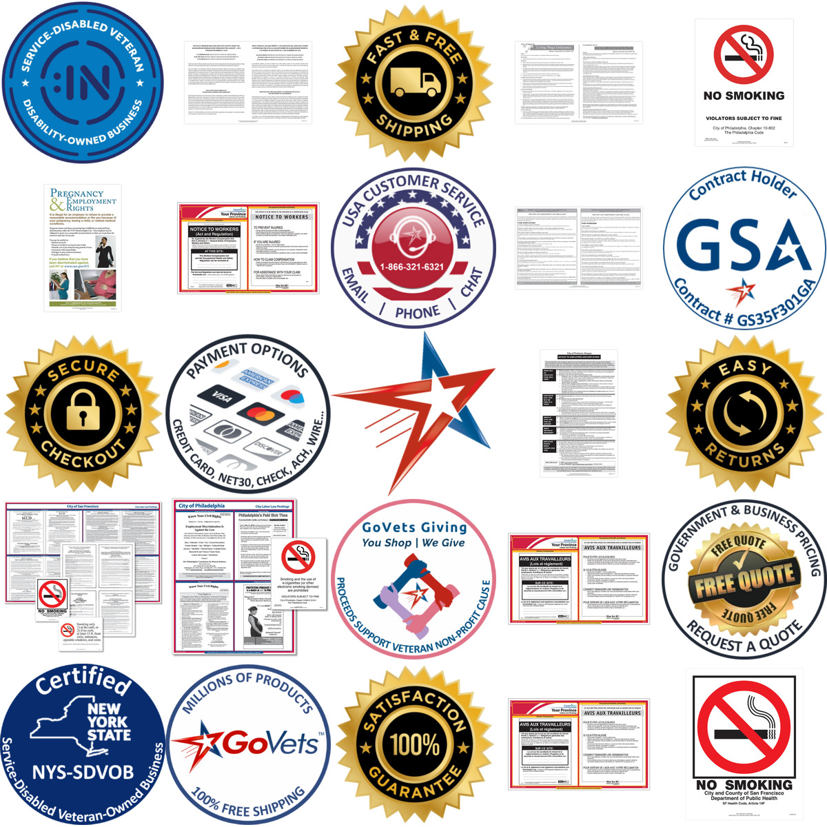 Millions of Products A selection of Workplace Posters products on GoVets