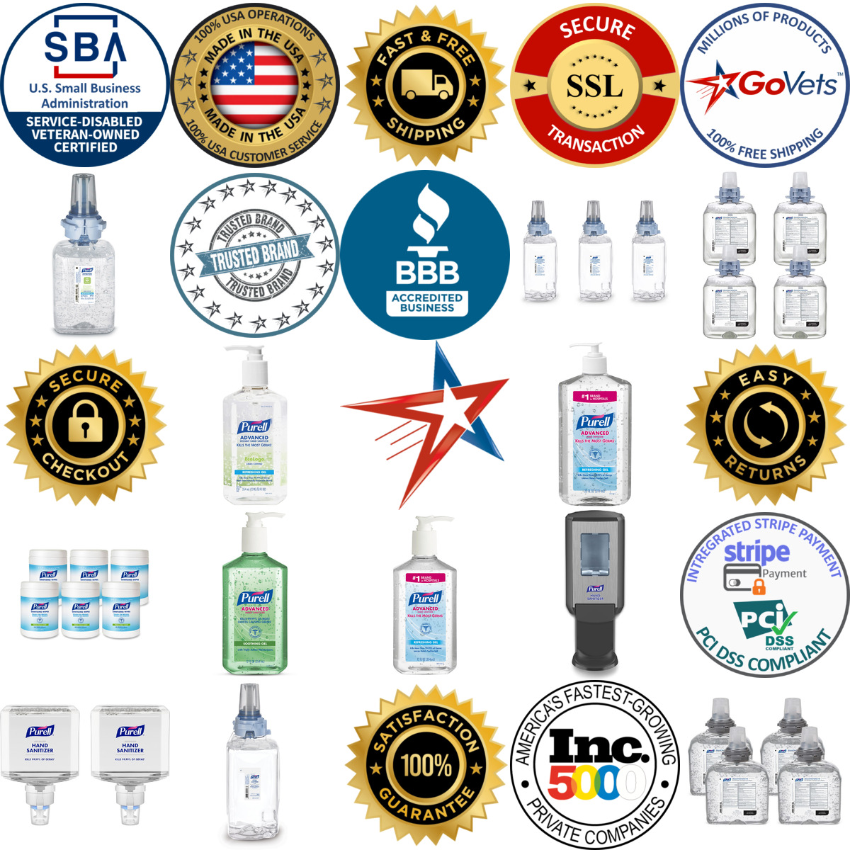 A selection of Purell products on GoVets