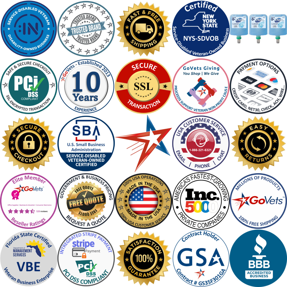 Millions of Products A selection of Dial products on GoVets