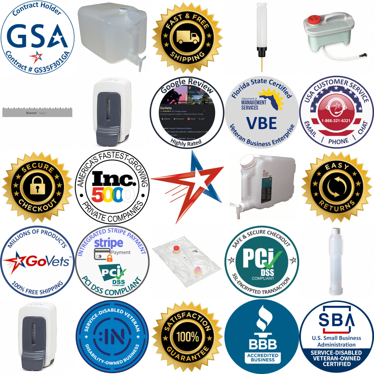 A selection of Dispensing Containers products on GoVets